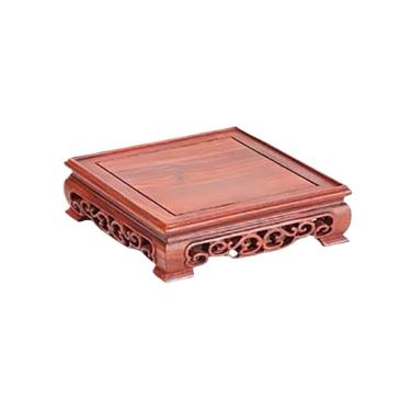 Imagem de Base de suporte de exibição Esculturas em sândalo vermelho, artesanato, ornamentos, bonsai, conjuntos de chá, base palete quadrada(Grande)