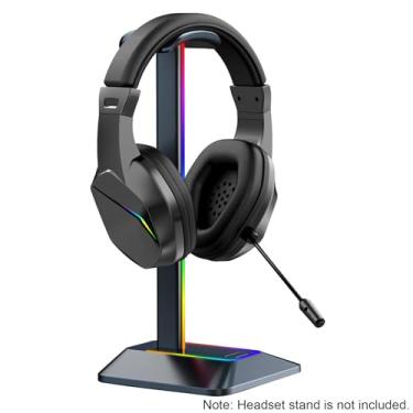 Imagem de Sanpyl Fone de Ouvido para Jogos Sem Fio Com Luzes LED RGB, Fones de Ouvido de Baixa Latência Com Microfone Omnidirecional, Fone de Ouvido BT para PC, PS, Celular (Versão BT preta + sem fio)