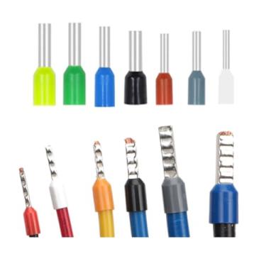 Imagem de Conjunto de terminais de tubo VE, conectores pré-isolados de prensa a frio tipo pino, 0508/1008/1508 narizes de fio com soquetes vazios (5000 peças)