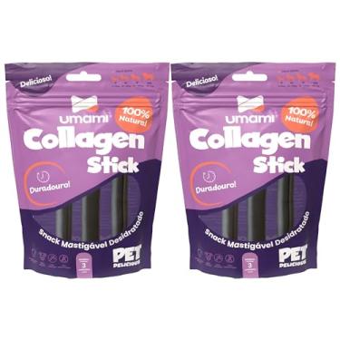 Imagem de Umami Collagen Stick Natural Kit 2x3 Unidades - 6 Mordedores Naturais, Sem Conservantes, Favorece a Saúde Bucal e Reduz o Mau Hálito