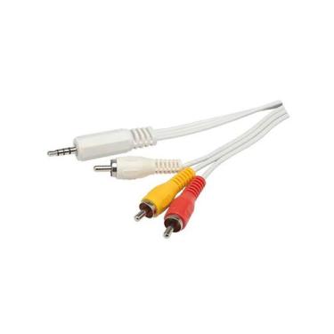 Imagem de Cabo P2 4C + 3 Rca 1,8 Metros Niquel Para Ipod - NWT