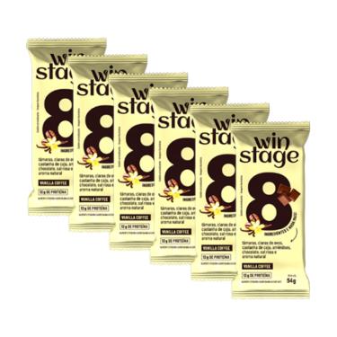 Imagem de Kit 6X: Barra Proteína Vanilla Coffee S/Açúcar WinStage 54g