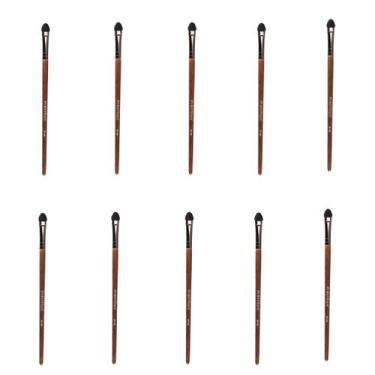 Imagem de 10 Pincéis Profissional Para Esfumar Linha Madeira Macrilan