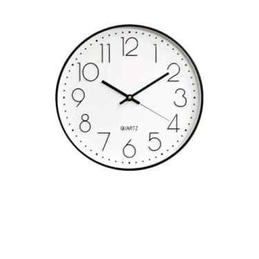 Imagem de Relogio de Parede, Relógio de Parede Cozinha Silencioso Moderno Decorativo Quarto Sala Escritório, 20cmx20cmx5cm(preto)
