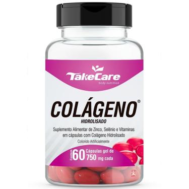Imagem de COLÁGENO HIDROLISADO ZINCO SELÊNIO E VITAMINAS 60 SOFT CAPS - TAKE CARE-Unissex
