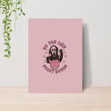 Imagem de Quadro Ghost Face Panico Terror A4  Placa MDF 11 - Lomi Art