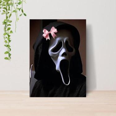 Imagem de Quadro Ghost Face Panico Terror A4  Placa MDF 10 - Lomi Art