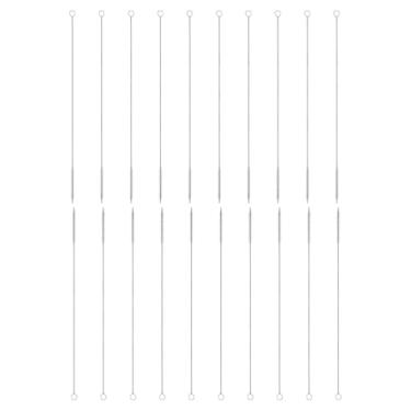 Imagem de HARFINGTON Conjunto de escovas de limpeza de palha, 304 de comprimento de aço inoxidável 304 e cerdas de nylon para garrafa de água, tubos de copo de canudo de silicone, branco (6 mm OD, conjunto de