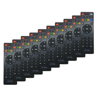 Imagem de Kit 10 Controle Compatível Tv Box 4k Universal Smart 14cm