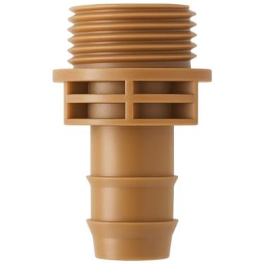 Imagem de Pacote com 5 conectores de cotovelo de irrigação por gotejamento de 1/5.1 cm - Acessórios farpados para tubos de gotejamento de 17 mm (0,600 pol.) - Cotovelos de mangueira de 90° para sistemas de