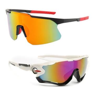 Imagem de 2 Óculos Espelhado Ciclismo Corrida Vôlei De Praia MTB Bike Proteção U