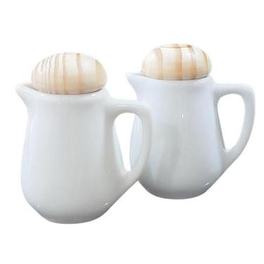 Imagem de Kit com 2 Jarras de 60ml para Molhos e Caldas - Galheteiro de Porcelan