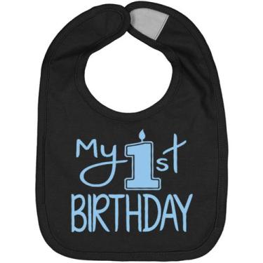 Imagem de Babete de comida para bebês Aiden's Corner My 1st Birthday 28x20 cm