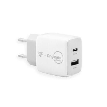 Imagem de Carregador USB-C/USB, 30W, 2 Portas, Originais iPlace
