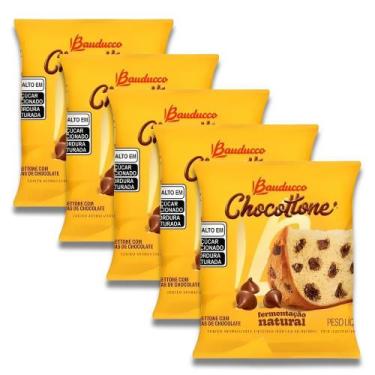 Imagem de Mini Chocotone Bauducco Gotas Chocolate Kit 5 unidades 80g - 11475, 80