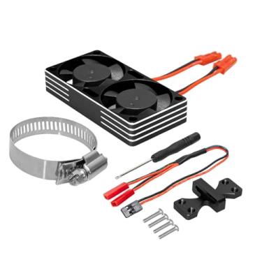 Imagem de YIJU Kit de Ventoinhas para Dissipação de Calor de Motor de Carro RC - Radiador de Motor - Acessório Eficiente e de Instalação Rápida - Compatível com, Preto