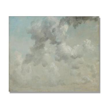Imagem de NHLDZYH Arte de parede John Constable, (Cloud Study 12), pôster de pinturas famosas, decoração de parede com impressão de imagem retrô de romantismo. Apenas tela 60 x 72 cm - 23,6 x 28,3 pol
