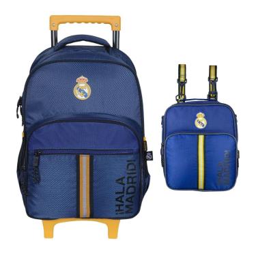 Imagem de Kit Mochila De Rodinha Real Madrid + Lancheira ''16'' 16688-Masculino