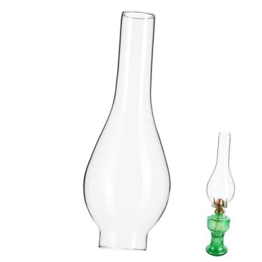 Imagem de Substituição de abajur de vidro transparente para lâmpadas de óleo de querosene, tampa de chaminé para restauração vintage e antiga, compatível com peças de lâmpada de óleo