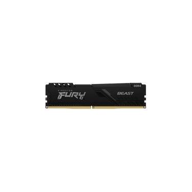 Imagem de Memoria RAM Kingston Fury  Beast, 8GB, 3200MT/s, DDR4, CL16, DIMM, Preto - KF432C16BB/8WP