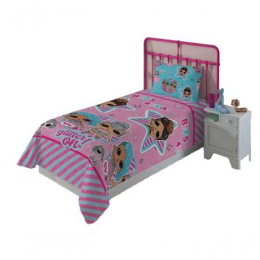 Imagem de Jogo de Cama Infantil Lol Solteiro 2Pçs Rosa