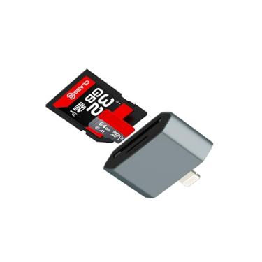 Imagem de Leitor de cartão SD para iPhone 14 13 Pro Max (2 em 1) Adaptador Lightning para TF Câmera Digital Micro SD Memory Stick para Apple MFi Certified Data Transfer Dual Port para iPad Acessórios de