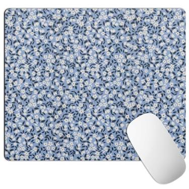 Imagem de Mouse Pad, mouse pad de flores fofas para mesa, base de borracha antiderrapante, mouse para computador, design quadrado portátil para mouse e pad sem fio, laptop, escritório e viagens