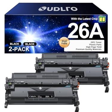 Imagem de Cartucho de toner 26A para substituição de impressora HP para HP 26A CF226A 26X CF226X compatível com impressora Pro M402dw M402dn M402dne M402n MFP M426fdw M426fdn (preto, pacote com 2)