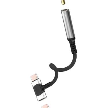 Imagem de Adaptador de áudio USB C para 3,5 mm para fone de ouvido iPhone 16 15 Pro Max (2 em 1) DAC AUX Jack Cabo carregador compatível com Samsung Splitter Dongle Cord para Apple telefone com fio Android para