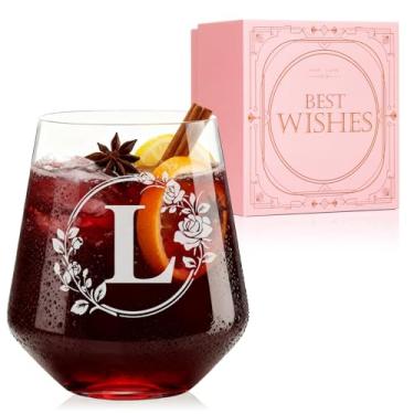Imagem de SIPBYSOP Taça De Vinho Personalizada Sem Haste, Taças Com Monogramas Gravados, Presentes Para Mulheres, Presente Dia Das Mães Filha, Avó, Esposa, Irmã, Amiga
