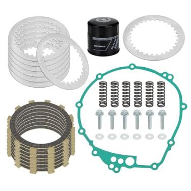 Imagem de JAVIK Kit de juntas de parafuso de molas de placas de fricção de embreagem para Yamaha YZF-R6 YZF-R6S FZ6 FZS600 2003-2009 O.E.M# 4FN-16321-00-00 3J2-16324-00-00