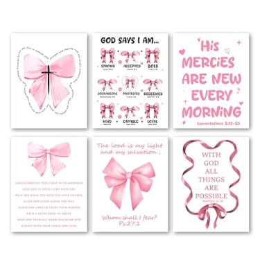 Imagem de Bgohrd Pôster das escrituras cristãs, pintura de arco rosa, arte de parede para decoração de quarto, pôster religioso para casa de fazenda, versículos da Bíblia de Jesus para suprimentos de sala de