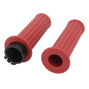 Imagem de Aceptação do Polegar, 1 par Acelerador de Controle de Acelerador 25mm/28mm Magbilhão Guidão Twist Grips Grips Motorcycle Motorcycle Gruding para CBR600RR CBR1000RR (Vermelho)