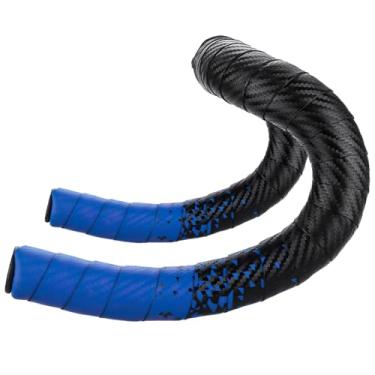 Imagem de Anti-Slip Carbon Fiber Handlebar Tape, 84.6-Inch Shock Absorbing Pu Wrap, Black & Blue for Road, Gravel, and Fixed Gear Bikes