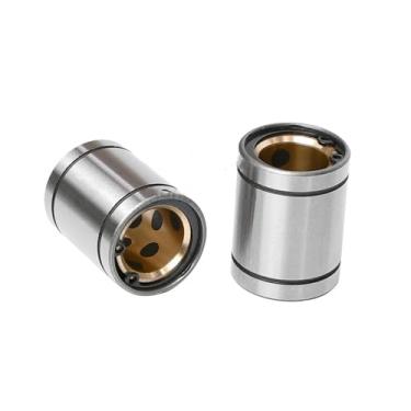 Imagem de Bucha de cobre interna de aço externo sem óleo rolamento linear luva de cobre LM10/12/16/20/25/30/35/40/50UU (LM20LUU 20X32X80mm)