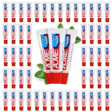 Imagem de Pasta de dente para viagem a granel, pasta de dente descartável em movimento, tamanho compacto de bolso de viagem para férias, hotel, abrigo, casa de repouso, caridade, 17,7 ml (100)