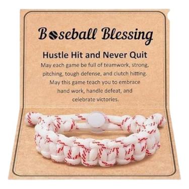 Imagem de Pulseiras de beisebol - Pulseira da amizade | Joia de beisebol, formatura, colecionável, lembrança para adolescentes, meninas, uso diário, filho, meninos, festival, esportes, escola, praia, viagens