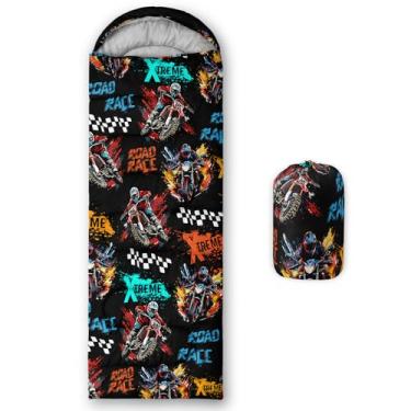 Imagem de Axolotl Saco de dormir de bicicleta suja para meninos, bolsa de acampamento à prova d'água para corrida de estrada, colorida, motociclistas, motocross, portátil, acampamento, mochila para viagens ao