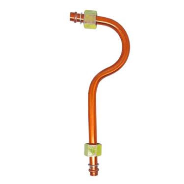 Imagem de 1 tubo de escape de compressor de ar, tubos de conexão de cabeça de bomba de alta pressão de alumínio, peças de reposição de compressor de ar, extremidade chanfrada, tamanho da rosca: G3/20.3 cm