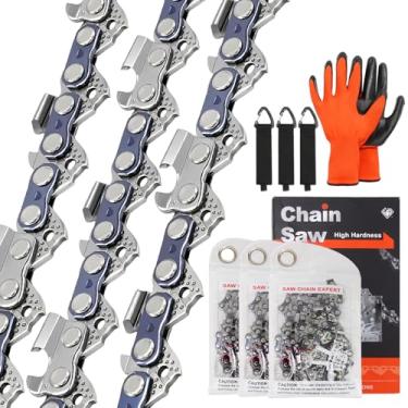 Imagem de laffoonparts 3 peças Corrente de motosserra de 18 polegadas 0,825,5 cm calibre 0,160 cm calibre 68 elos de transmissão, substituição para Stihl 025, MS250, MS251