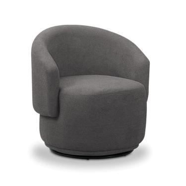 Imagem de Poltrona Decorativa Orgânica Névoa Bouclê E03 - D`rossi Cor Cinza Escuro