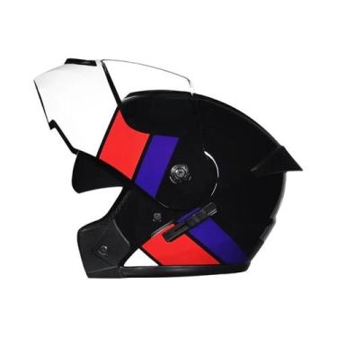 Imagem de Capacete Modular Para Motocicleta Aprovado Pelo DOT Com Dupla Lente E 