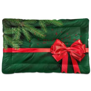 Imagem de SEHANY Cama de árvore de Natal em aquarela para cães e gatos com fundo antiderrapante, caixa de canil, colchão macio para animais de estimação, lavável para cães pequenos, médios e grandes, gatos, 61