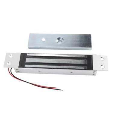 Imagem de Hztyyier Fechadura Magnética Elétrica de Porta única 180KG Força de Retenção Liga de Alumínio Modo NC Fechadura Eletromagnética para Porta Corta-fogo de Metal de Madeira, Segurança Aprimorada para