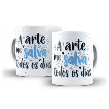 Imagem de Caneca Decorativa com Frase em Português, Design Rainbow, Cerâmica Branca, Arte Colorida, Minha Mente é Colorida Demais pra Rotina (22819)
