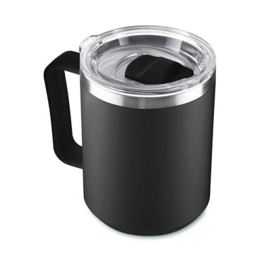 Imagem de Caneca Térmica Café 450ml com Tampa Aço Inox Parede Dupla Preto