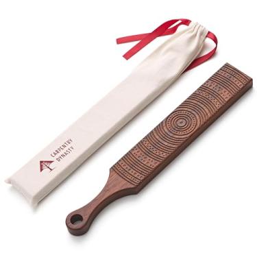 Imagem de Tábua de massa e manteiga de madeira exótica sólida premium – Máquina de massa de madeira feita à mão para nhoque, Cavatelli e Garganelli – Utensílios de cozinha com padrão de manteiga (Merbau