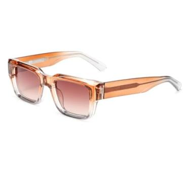 Imagem de Óculos de sol de luxo com design fashion Tr90, masculino e feminino, armação vintage CP, UV400 (laranja e marrom)