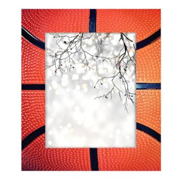 Imagem de Moldura de basquete com estampa esportiva de 20 x 25 cm para mesa vertical ou horizontal e parede moldura de basquete para pôster de certificado, decoração de casa, ideias de presentes para a família