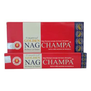 Imagem de Incenso Massala Vijayshree Golden Nag Champa 12 Cxs.15g